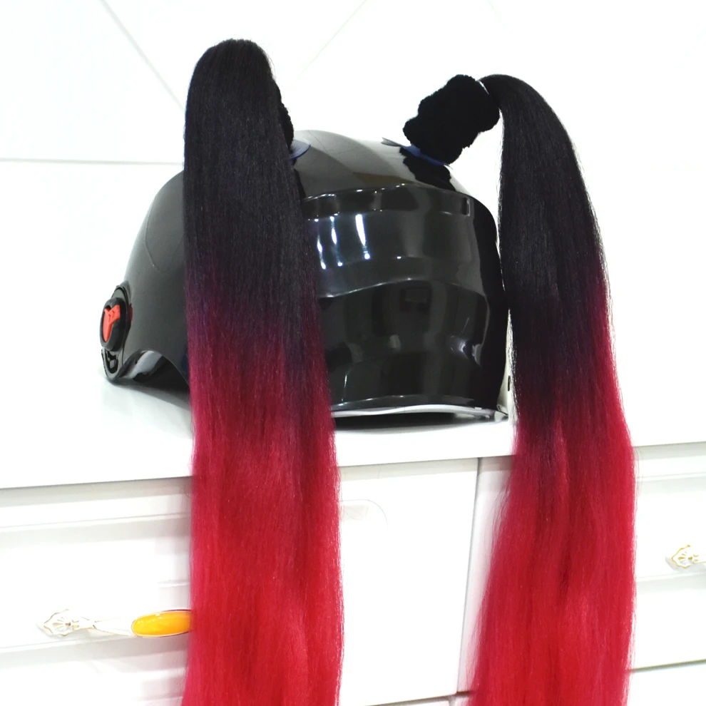 2pcs/pair New Arrival Motorcycle Helmet Braids Wig Loose Wig Braid Motorbike Helmet Decoration Dirty Punk Ponytail