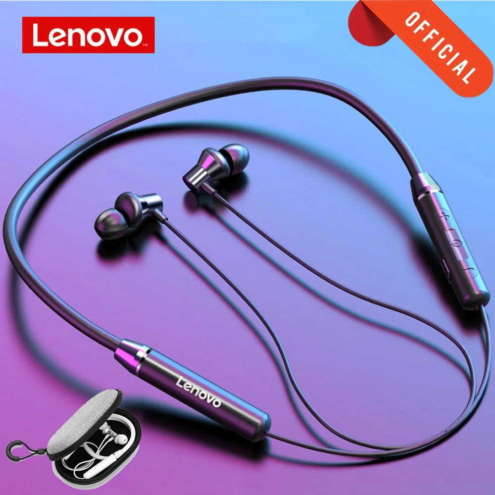 Беспроводные Bluetooth наушники Lenovo BT5.0 Спортивная гарнитура для бега IPX5