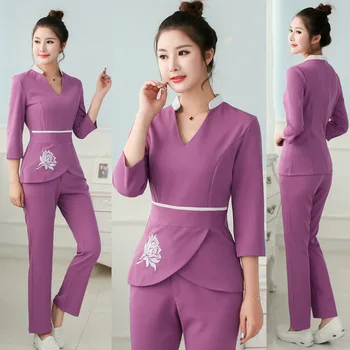 

Women Workwear 2pcs sets Female Hospital Nurse Uniforms Wholesales Beauty Clothing Beautician Medical Work Clothes Nurse Uniform