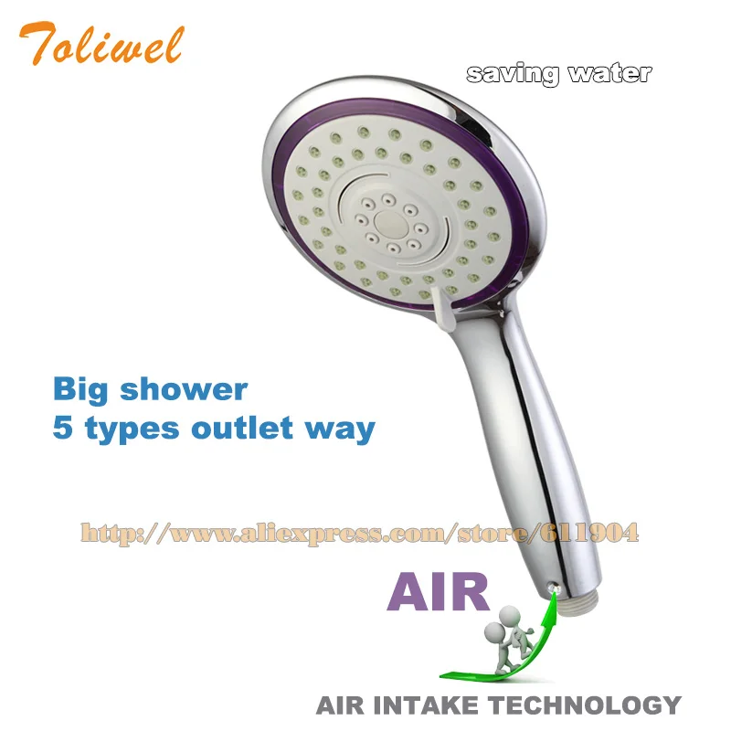 Водосберегающая насадка для душа в ванной комнате с 5 распылителями|handheld shower