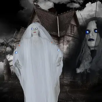 

175cm Halloween Hanging Ghost Bride Groom Light Glowing Decoration