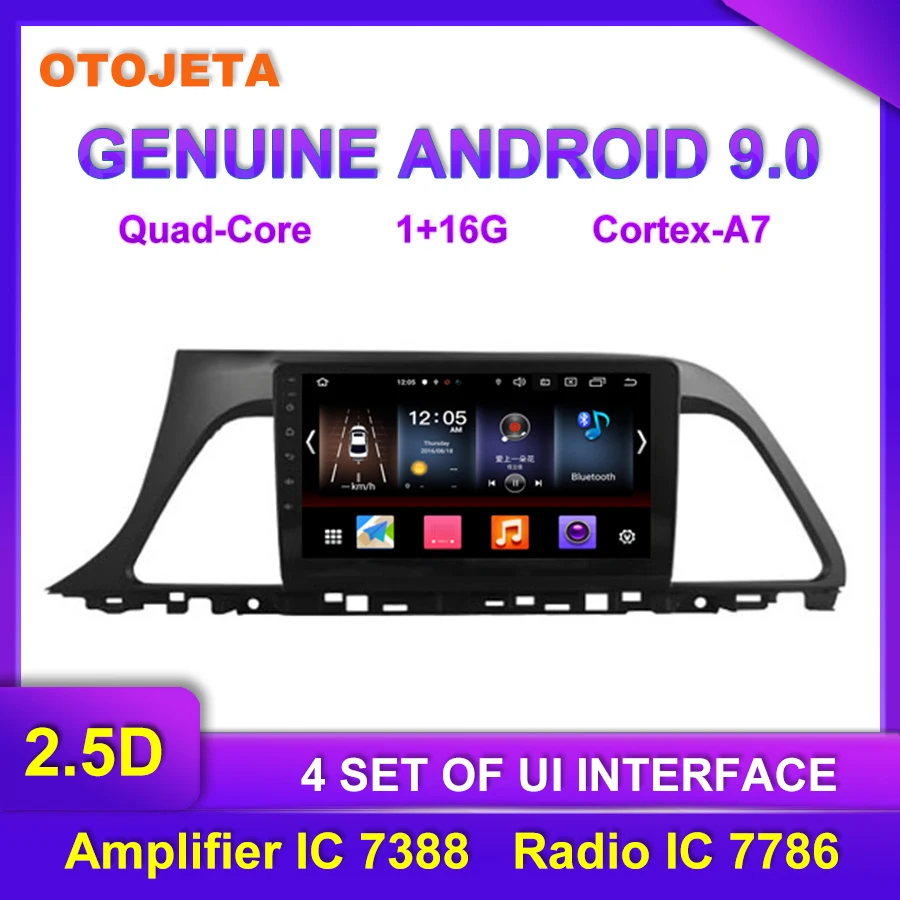 

Factory direct sale OTOJETA Android 9.0 Car Multimedia Radio For Hyundai Sonata tape recorder GPS AUX USB bluetooth Navigation