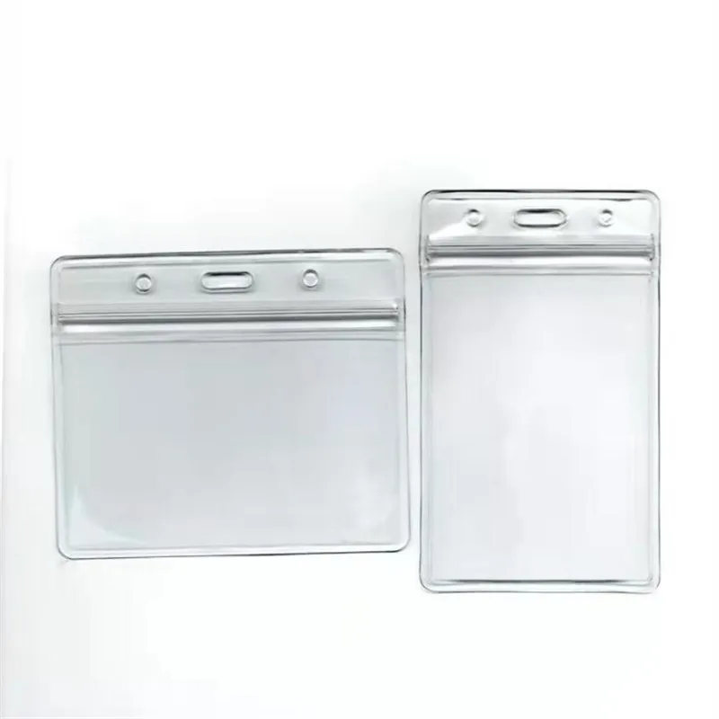 10Pcs/lot Vertical Transparent Vinyl Plastic Clears ID Card Bag Case Badge Holder Accessories Vertical ID Card Badge Holders 5