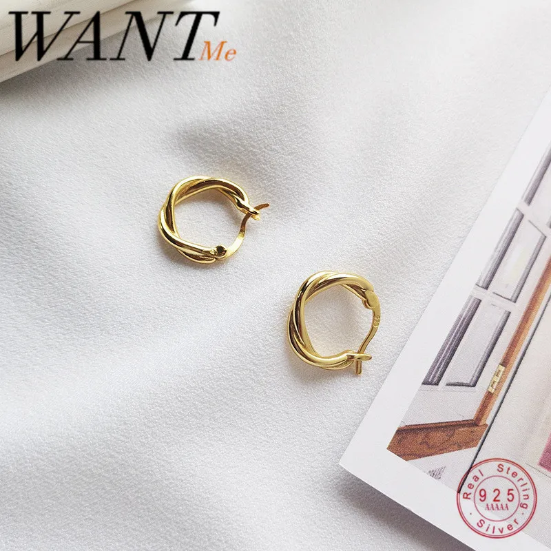 Женские серьги гвоздики WANTME из серебра 925 пробы в стиле панк|Серьги-гвоздики| |