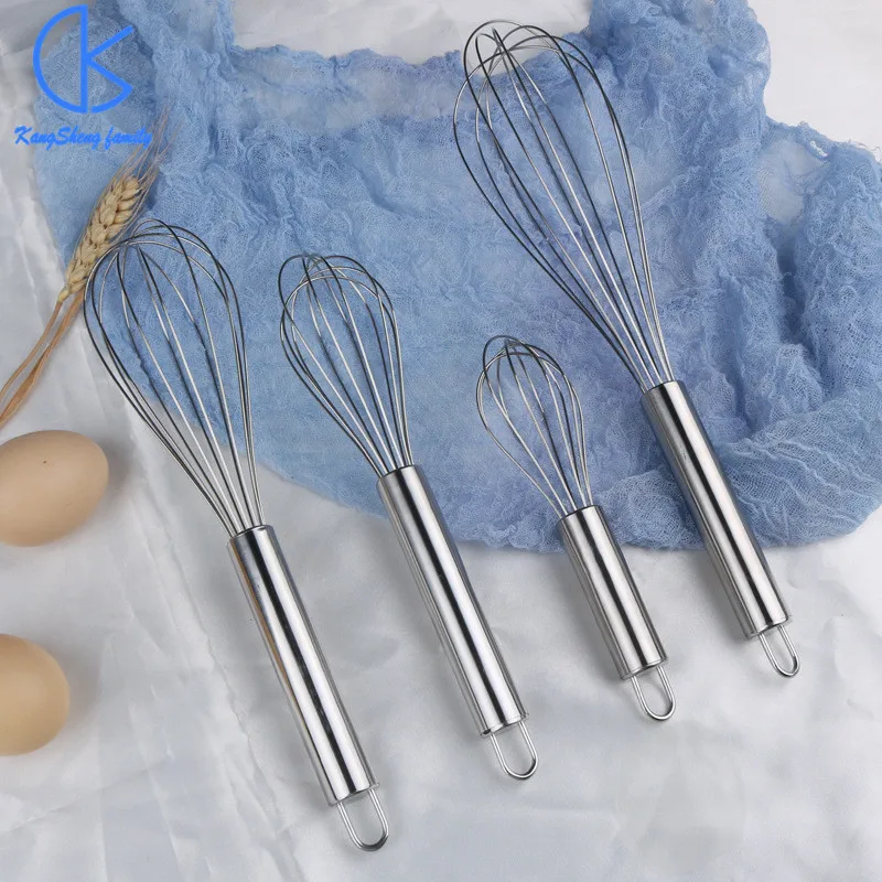 Hot 681012 Inch Stainless Steel Egg Stirring Balloon Whisk Manual Egg Beater Mixer Kitchen Baking Utensil Cream Butter Whisk01