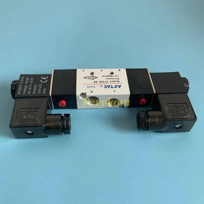 空気圧式5ウェイソレノイドバルブ,2つの位置,12v dc,24v ac 110v 220v 