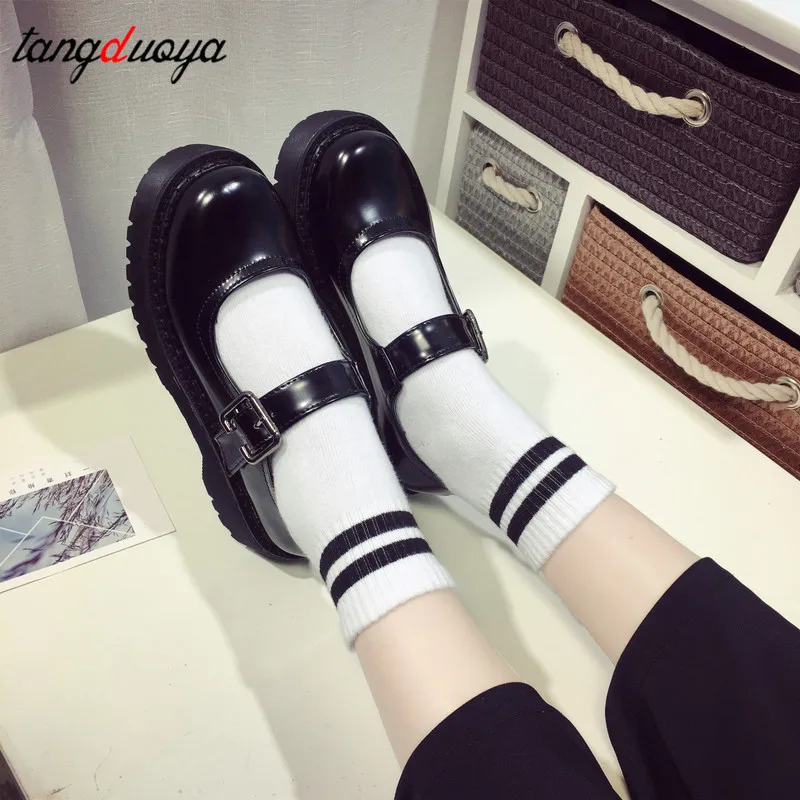 Good Value Zapatos de plataforma lolita japonesa para mujer, zapatillas de princesa Lolita, zapatos de plataforma con cabeza redonda para Universidad, zapatos harajuku ulzzang EN1m63A0a