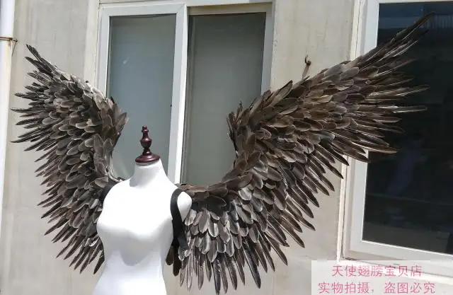 

Реквизит для шоу на сцене angel stage, реквизит для косплея с серыми крыльями дьявола и перьями, демонстрационная игра, модель для подиума