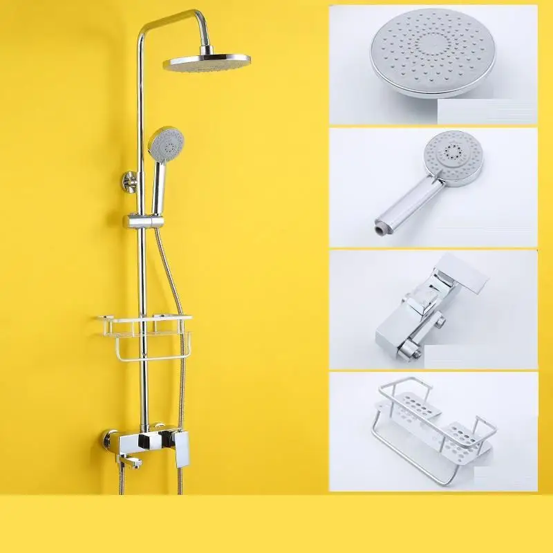 Набор для душа Banheiro Lavabo Electronica Dusche timna Ducha Doucheset panel Colonne De Regadera Preto Eletrico Douche Chuveiro - Цвет: Version E