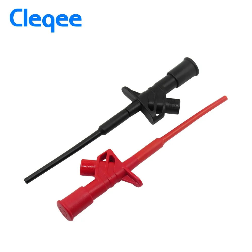 Cleqee P5004 2 шт. Высокое напряжение гибкий тест ing зонд Профессиональный изолированный быстрый тест крюк клип