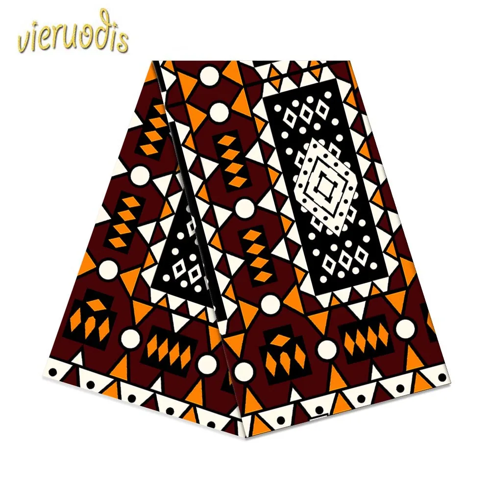 6 ярдов Африканский воск ткань хлопок Материал Дашики напечатаны настоящий цветочный для платья нигерийский французский вышитые A000559