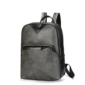 

Xiao.p Men's Retro High Quality Pu Leather Backpack Travel Business Multi-function Large Capacity Backpack Student School Bag