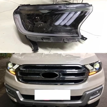 

1Pair Dynamic Turn Signal LED Headlight for Ford Everest Ranger Headlights 2016 2017 2018 DRL Hid Bi Xenon Auto Accessories