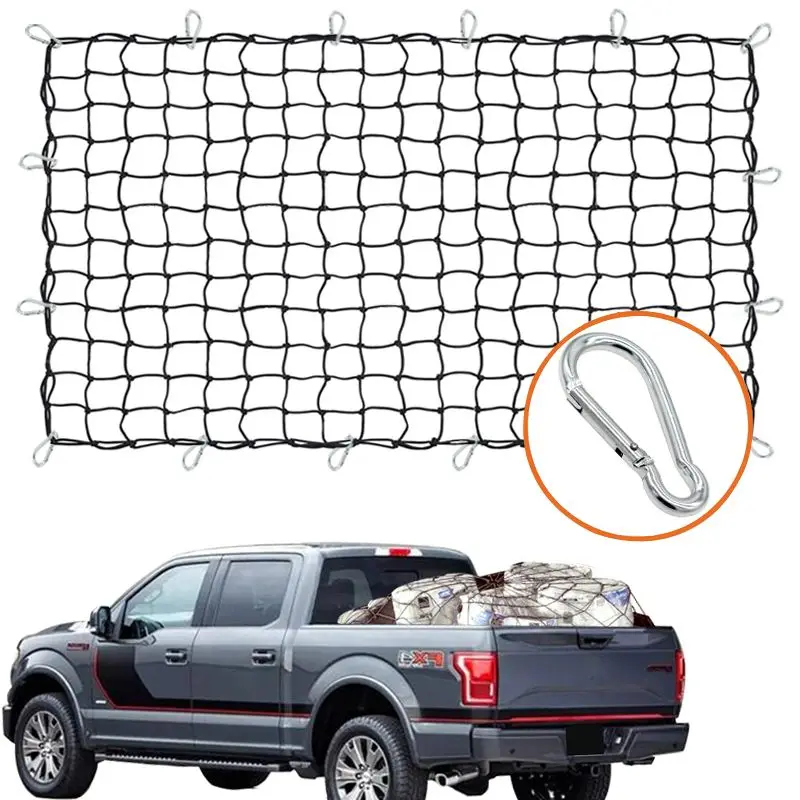 Cargo Nets for Pickup Trucks 180x120cm Heavy Duty Truck Bed Net with 16
