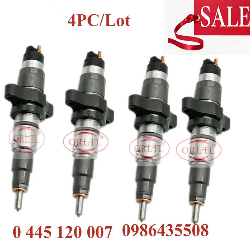 

4pc ORLTL 0 445 120 007 0445120007 Diesel fuel injector 0 986 435 508 2830957 2830244 for B0SCH Agrale-Deutz F0RD IVECO