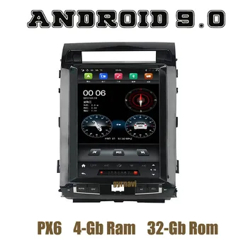 

12.1" IPS screen PX6 Tesla Style android 9.0 car radio gps player for toyota Land Cruiser LC200 2008-2015 with wifi usb 4+32G