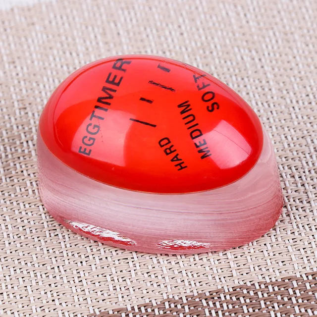 1pcs Egg Perfect Color Changing Timer Yummy Soft Hard Boiled Eggs Cooking Kitchen Eco-Friendly Resin Egg Timer Red timer tools 4