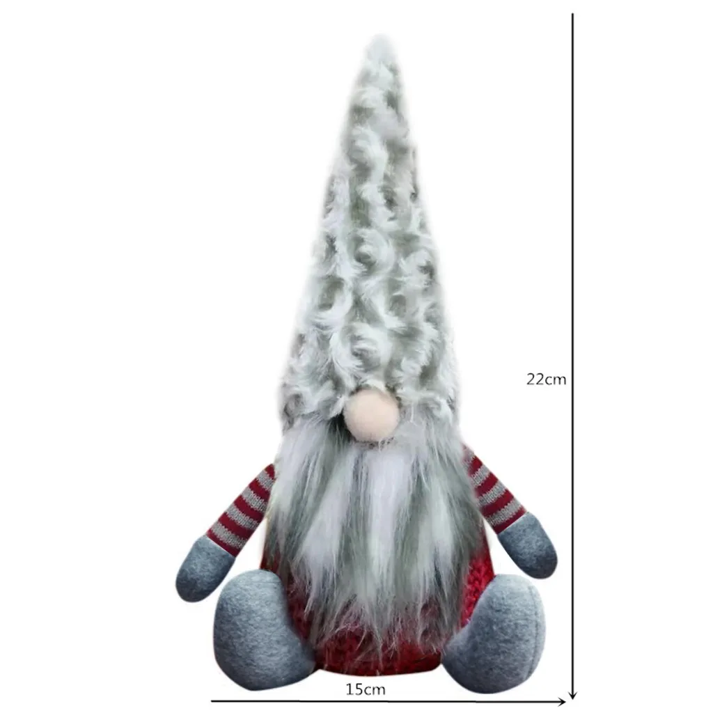 Gray 1 40# Рождество длинные ноги шведский Санта гном Плюшевые Куклы Орнамент Ручной Работы игрушечные эльфы праздничные вечерние украшения для дома детский подарок - Цвет: Gray 1