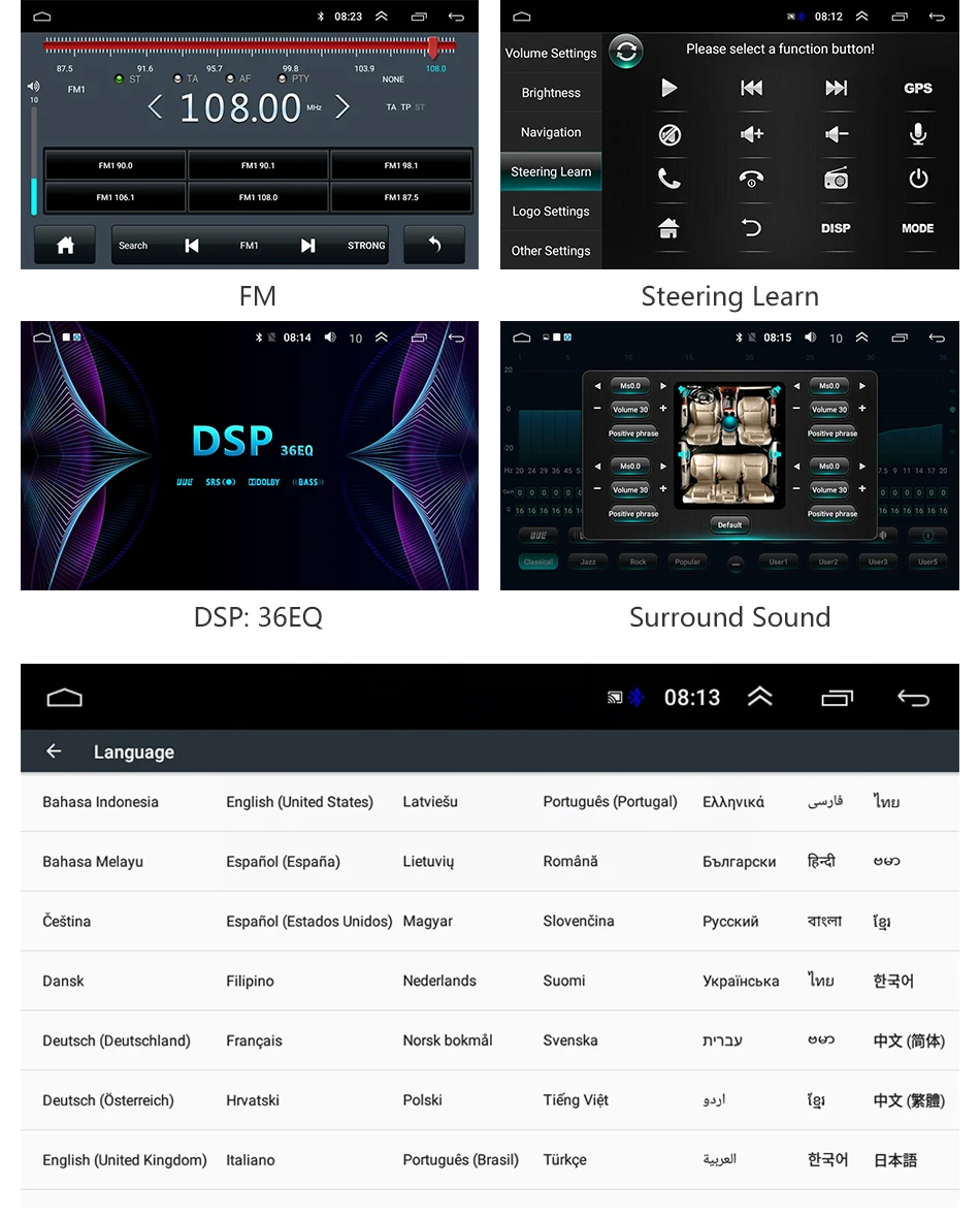 Jansite DSP 4G " Автомагнитола для Suzuki SX4 2006-2013 RDS Android плеер авторадио 36EQ сенсорный экран Bluetooth плееры с рамкой