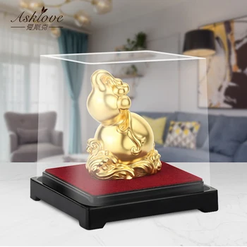 

Lucky Gourd Statue Living Room Decorations Gold Leaf Mascot decor FengShui Miniatures Figurines Home Decor Car Ornaments Crafts