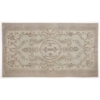 

Handmade Beige Vintage English English Area Rug 148x265 Cm-4'10''X8'8''