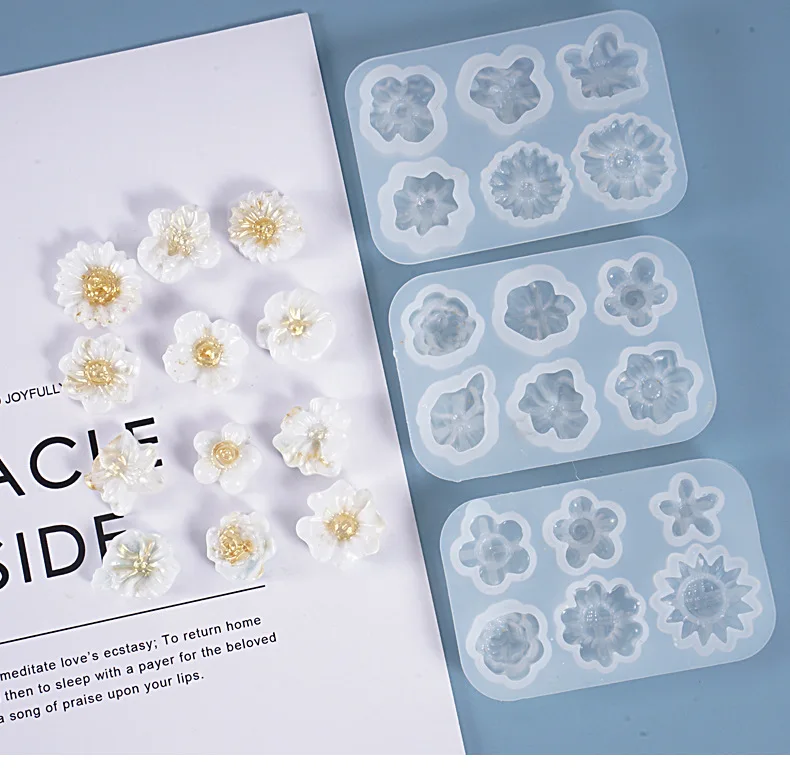 Silicone Jewelry Making Tools Mould Epoxy Resin Flower Molds