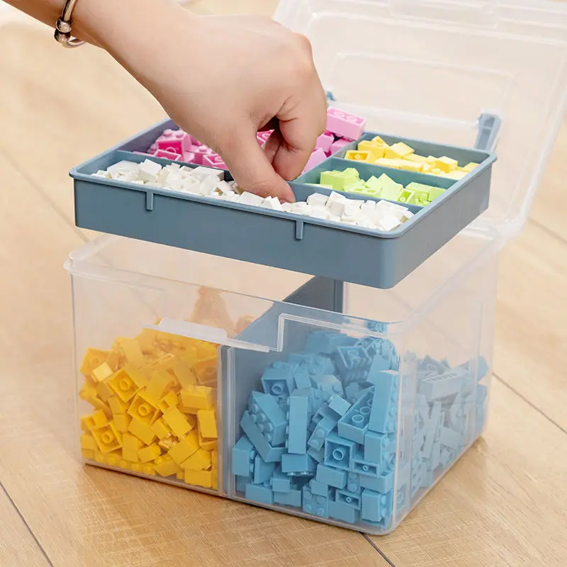 Building Blocks Storage Box Stackable Toys Organizer Storage Case Sundries  Container Cosmetic Box