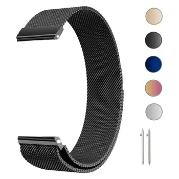 

Metal Strap For Xiaomi Huami Amazfit Bip 20mm Milanese Loop Band Wrist Band Belt For Samsung galaxy watch active 2 Replacement