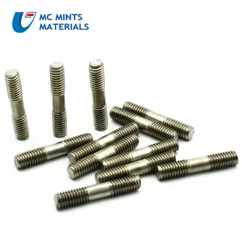 

M4 Titanium Bolt 30 40 45 50-120mm Length Ti Bolts Double Head Original Ti Color Not Polished Grade 2 Titanium Screw Ti Fastener