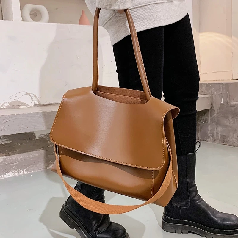 

2021 winter trend large capacity composite bag PU leather lady handbag large fashion shoulder bag fashion travel lady handbag