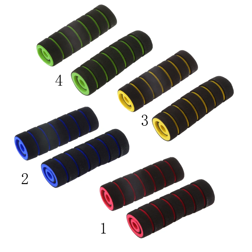 4 in 1 Motorcycle Universal Sponge Foam Nonslip Handlebar Hand Grips Cover Set Gloves Fit for Most Motorcycle