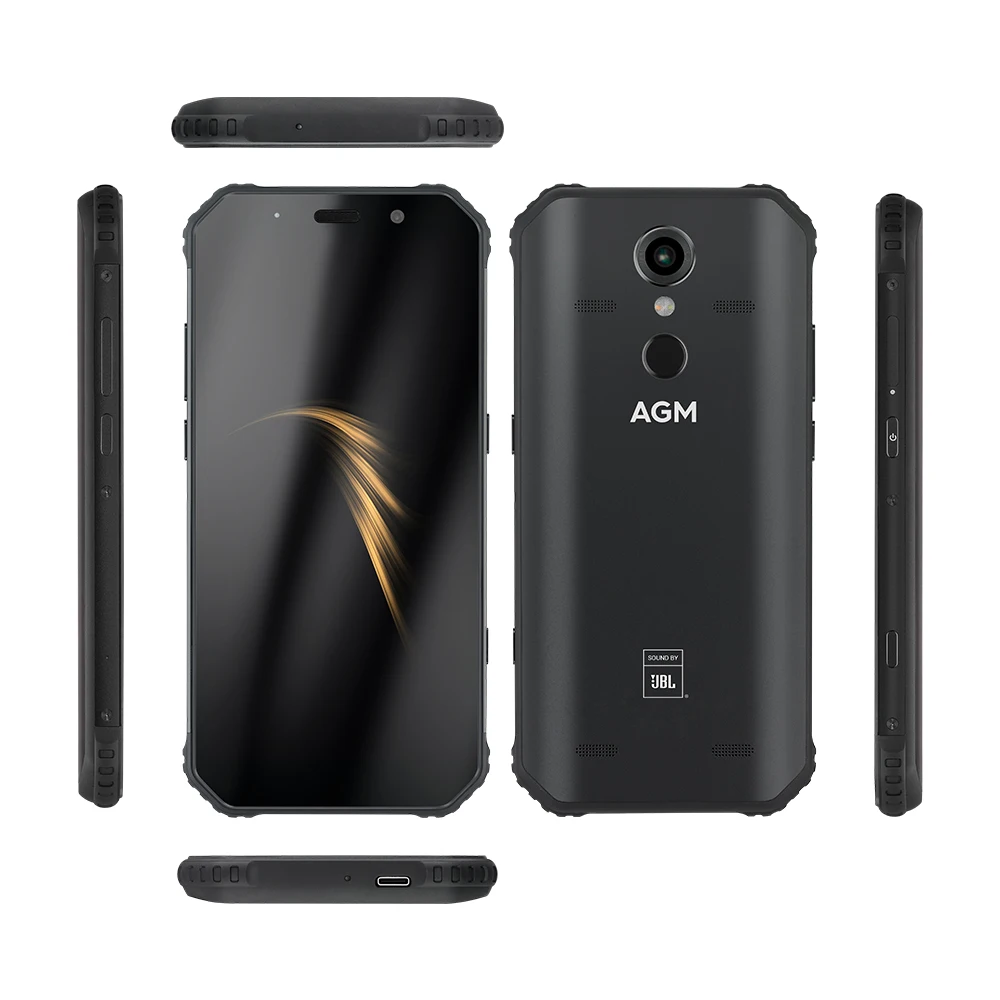 AGM A9, 4G+ 32G, Android 8,1, Восьмиядерный, прочный, 5,99 дюймов, FHD+, смартфон, 5400 мАч, IP68, водонепроницаемый телефон, четырехъядерный, колонки, NFC