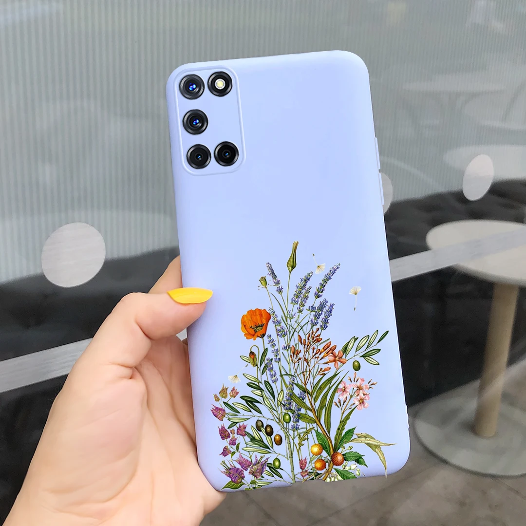 Phone Case For OPPO A52 Case Oppo A72 A92 Silicone Flower Cloud Prnited Back Cover For oppoA52 A 52 72 A92 TPU Bumper Shell Bags cases for oppo cases