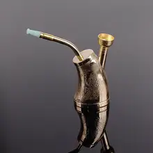 Портативный креативный ручной мужской кальян двойного назначения Чистая медь фильтр для воды медный кальян