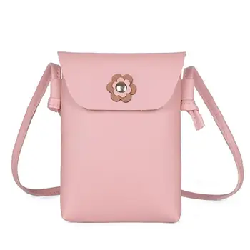 

Fashion Flower PU Leather Crossbody Pack Elegant Cell Phone Pouch Wallet Ladies Shoulder Bags Sac A Dos Bolsas Feminina Mujer