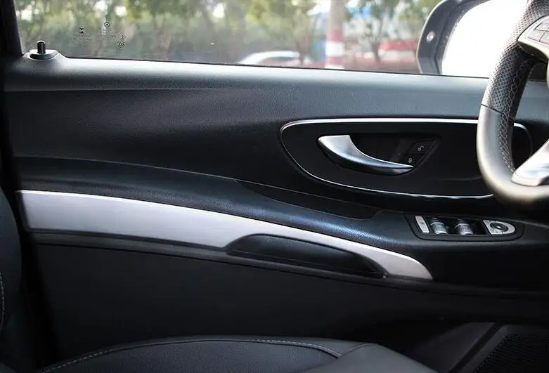 

For Mercedes Benz Vito 2017 2PCS Luxurious ABS Chrome Car Interior Side Door Cover Trims Stickers Accessories Car Styling