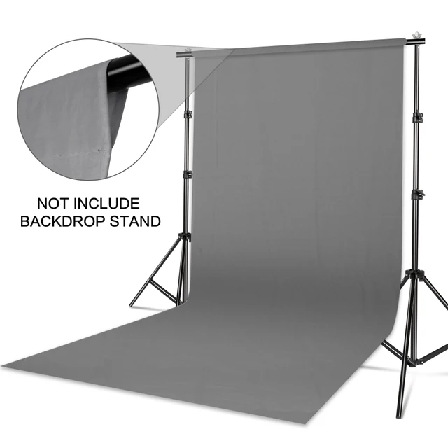 Kit Sfondo Fotografico 2.6x3m Con 3 Mussola (Nero, Bianco, Verde) - Supporto Regolabile Per Foto E Video