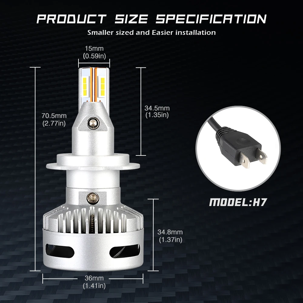 Novsight супер яркий 90 Вт H7/H11/9005/9012/D1/D2D/D5 Автомобильный светодиодный комплект для замены фар 6500K