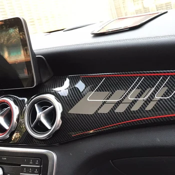 

ABS Carbon fiber Co-pilot driver side decoraion cover for 2013-2018 Mercedes Benz GLA X156 CLA C117 car accessories