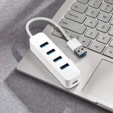 Xiaomi USB3.0 линейный разветвитель 4 выхода Мышь Клавиатура доступны большие данные чтения USB-C внешний источник питания портативный путешествия