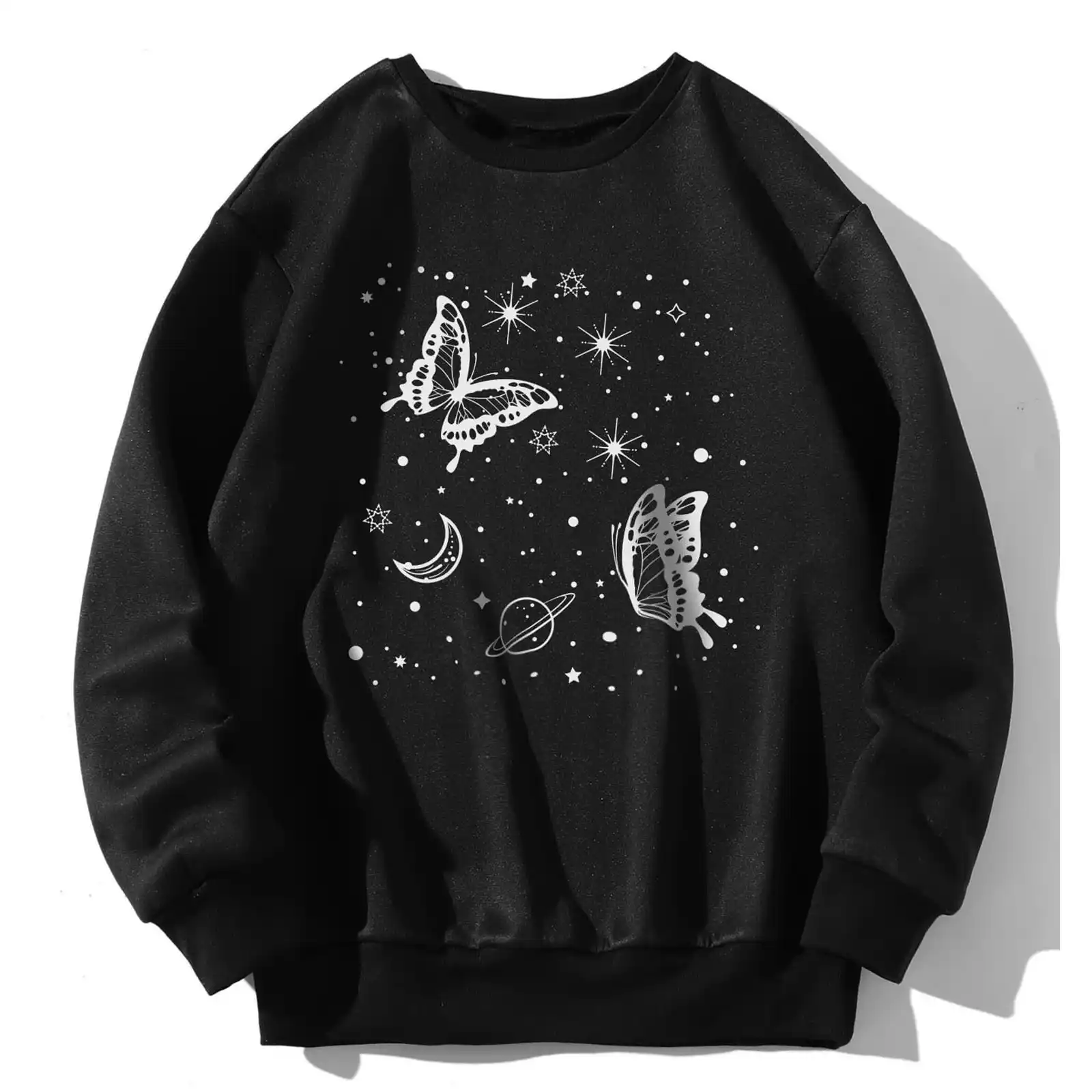 Butterfly and constellation print oversized tee Clearance