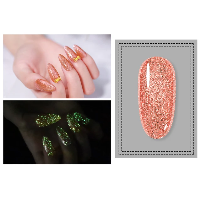 Elite99 Luminous Rose Gold Gel Lack Glow In The Dark Semi Permanent Nagellack Gellak Weg Tränken UV Nägel Gel polnischen Emaille