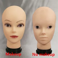 1 шт. лысый манекен голова с зажимом Женский манекен голова для парика делая манекен для шляп косметологический манекен голова для тренировки макияжа