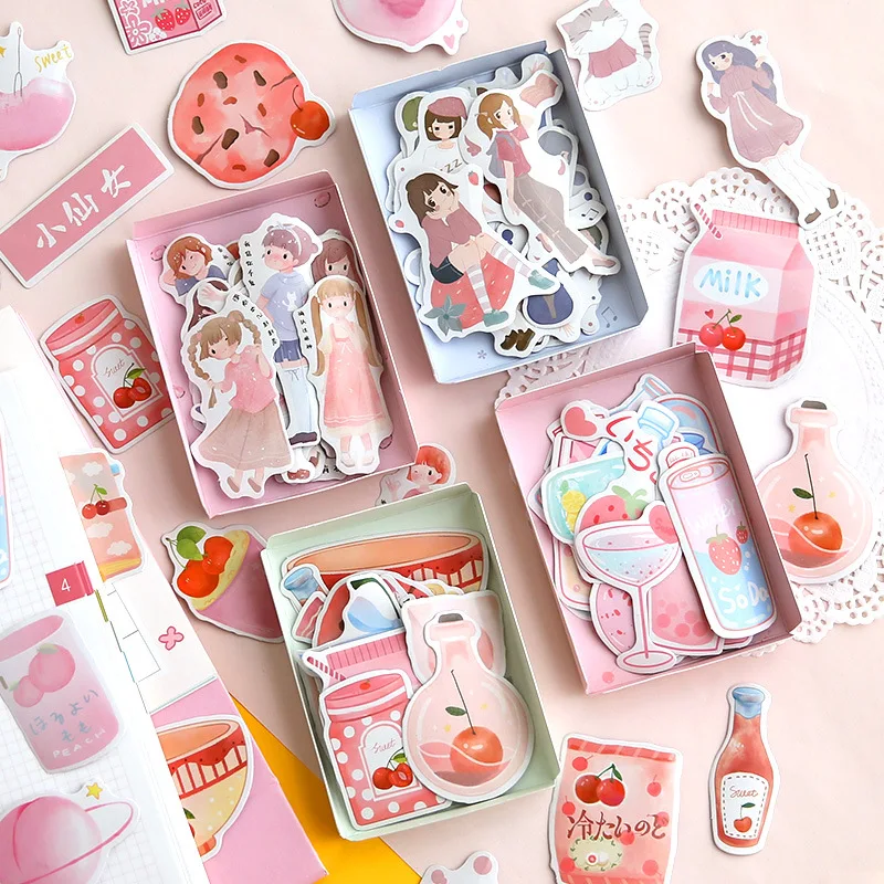 

40pcs /1lot Kawaii Stationery Stickers Diary Small fresh boxed Decorative Mobile Stickers Scrapbooking DIY Craft Stickers