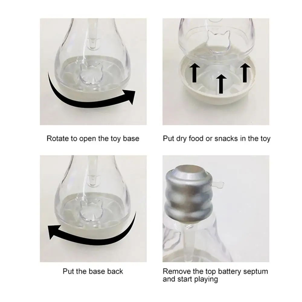 Креативная кошка лампочка стакан лечения диспенсер мигающий освещение дозатор корма ПЭТ тренировка IQ погоня упражнения интерактивная игрушка для собак