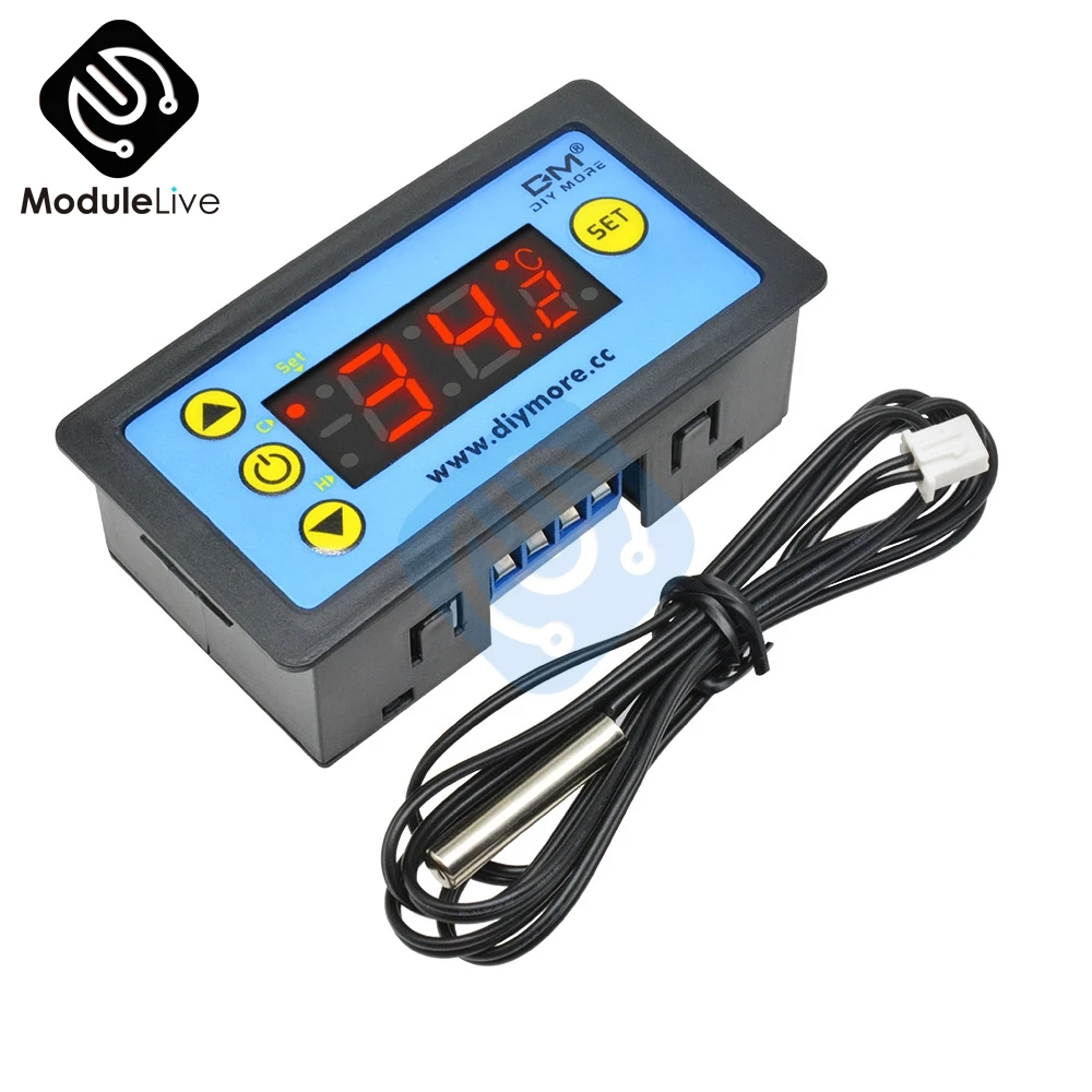 

W3231 Temperature Controller Digital LED AC 110v-220V DC 12V 24V Thermometer Temp Thermo Controller For Aquarium With NTC Sensor