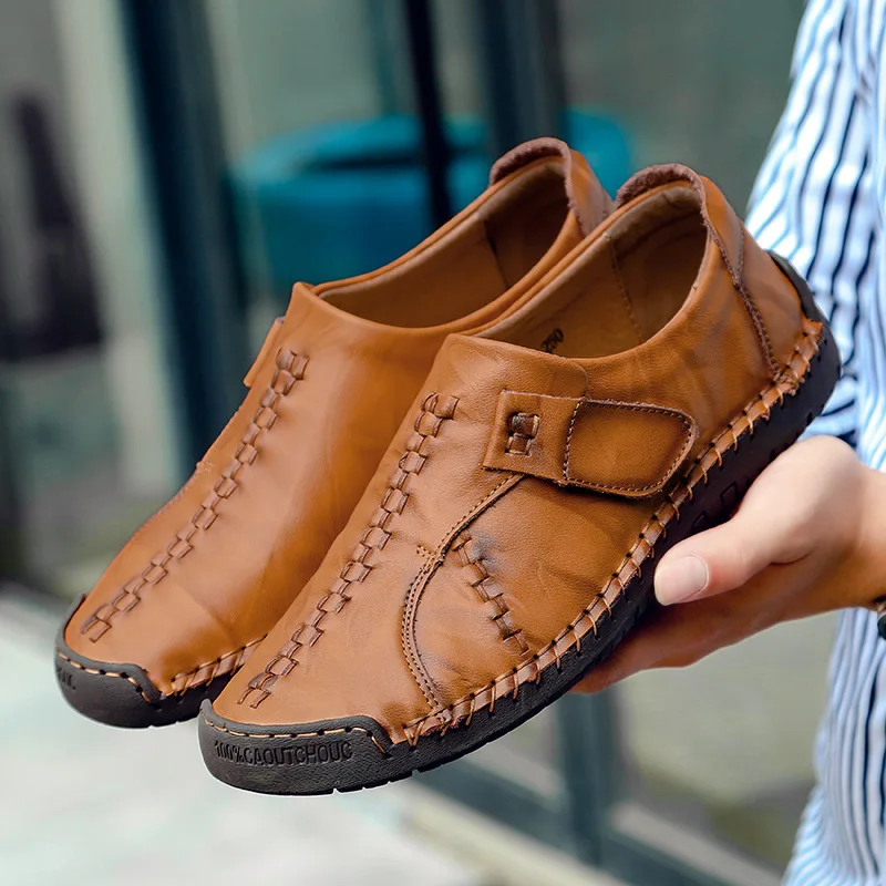 Мужские лоферы Повседневная кожаная обувь Кожаная Zapatos De Hombre Мокасины с мягкой