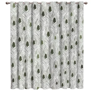 

Peacock Feather Pattern Window Treatments Curtains Valance Window Curtains Dark Curtains Blackout Outdoor Bedroom Kitchen Fabric