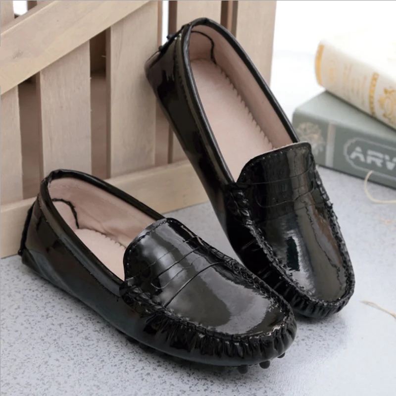 fashion new arrive genuine leather handmade women flats spring autumn leather platform loafers waterproof casual driving shoes