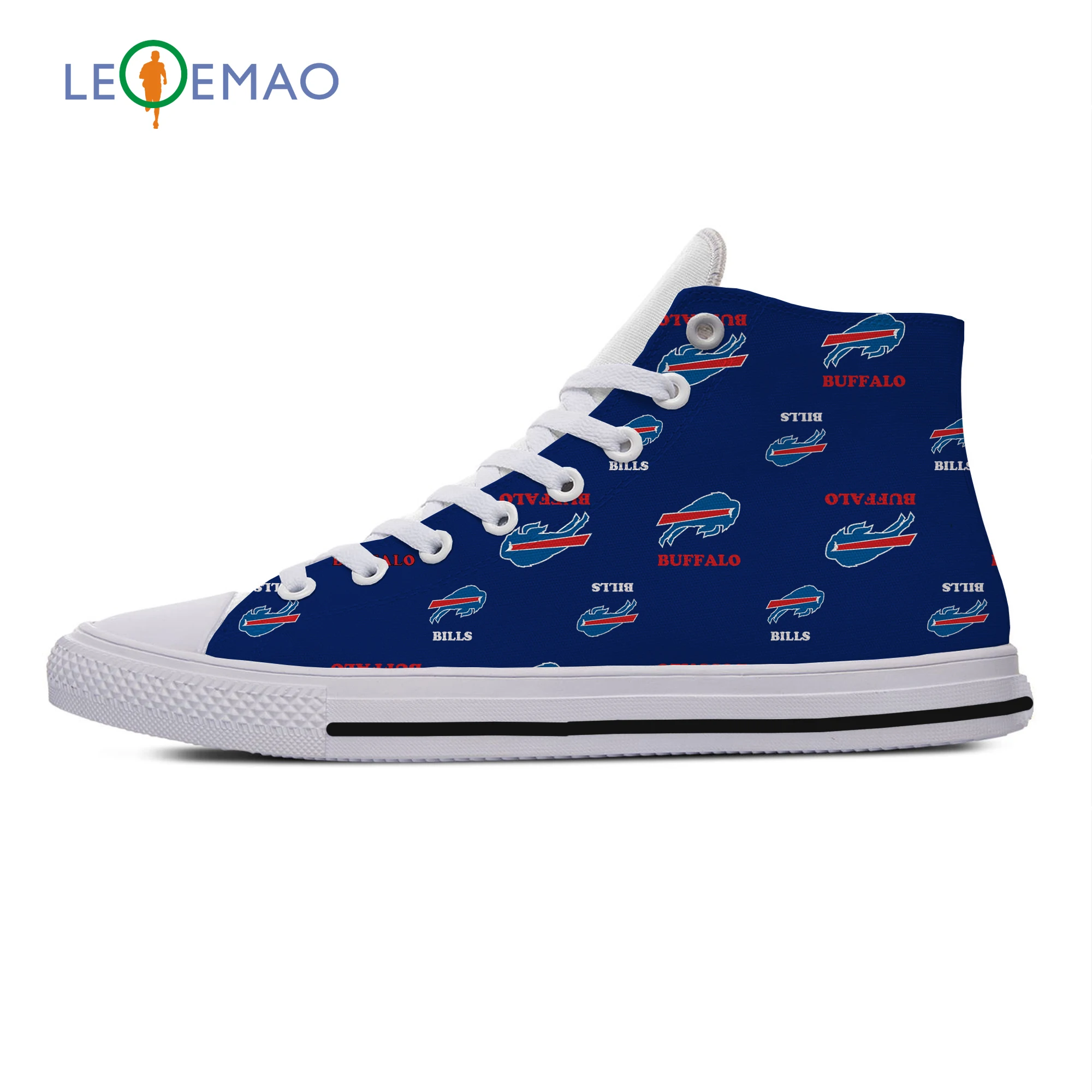 Bills Custom Canvas Sneakers Buffalo Fans High Quality Handiness Flats Running Shoes Comfortable Big White Zapatillas